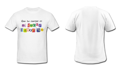Playera Personalizada| Blanca| Camilo| Mi lugar favorito