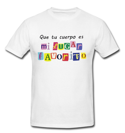 Playera Personalizada| Blanca| Camilo| Mi lugar favorito