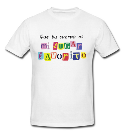 Playera Personalizada| Blanca| Camilo| Mi lugar favorito