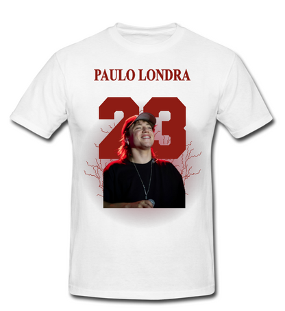 Playera Personalizada|Blanca | Paulo Londra | Rayos