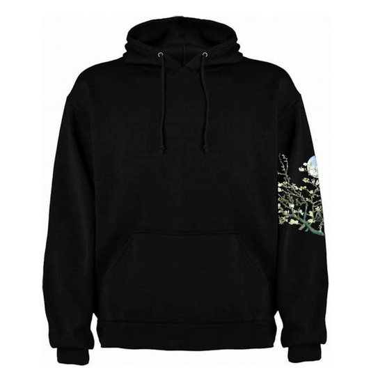 Sudadera Perzonalizada | Negro| Ramas de almendro Van Gogh