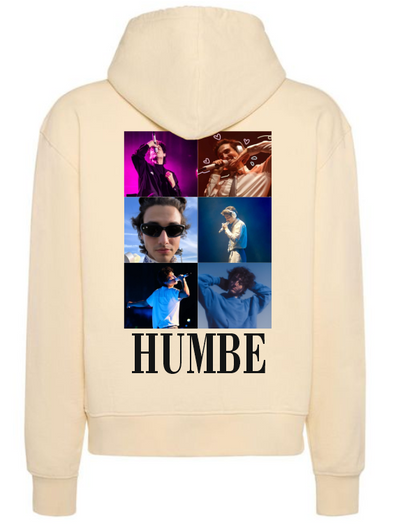 Sudadera Beige| Humbe| Rosa Roja