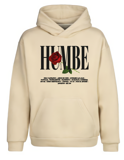 Sudadera Beige| Humbe| Rosa Roja