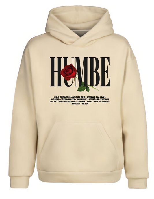 Sudadera Beige| Humbe| Rosa Roja