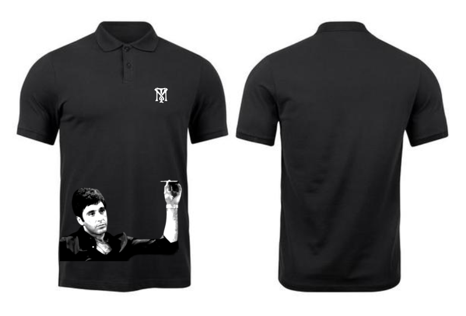 Polo Personalizadas | Negra| Tony Montana