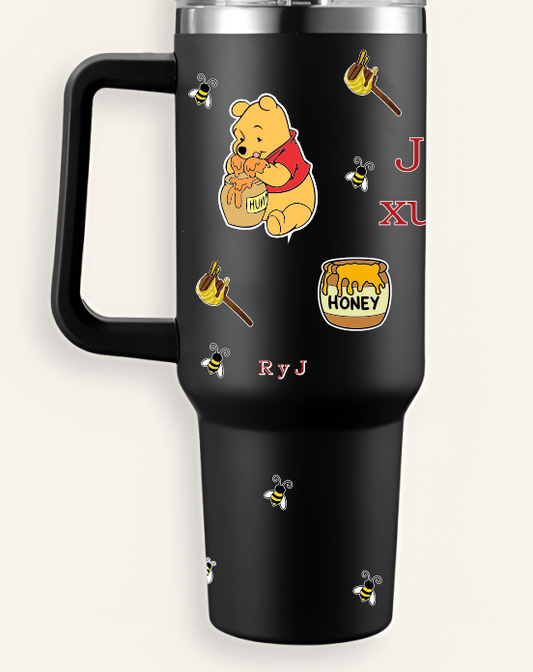 Vasos Térmico 1300ml | Negro| Winnie the Pooh