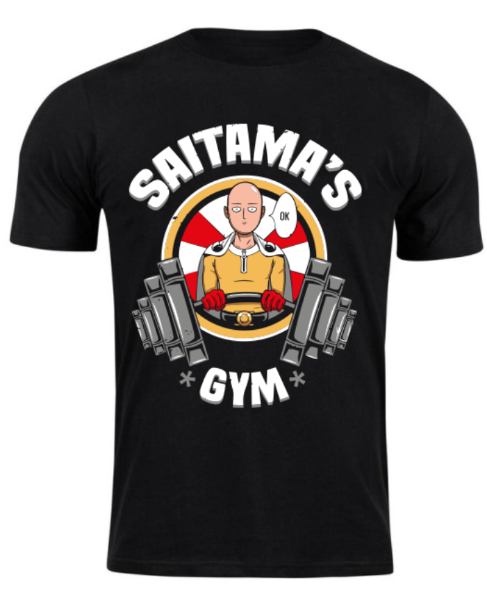Playera negra | GYM | Power Time | GOLD´S GYM | Saitamas