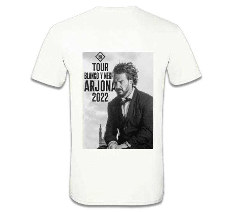Playera Blanca | Ricardo Arjona |  BN |