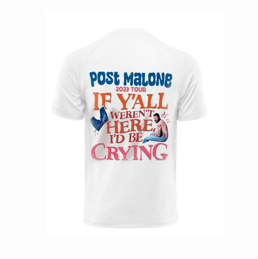 Playera Blanca | Post Malone |  Crying|