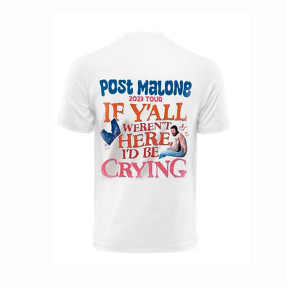 Playera Blanca | Post Malone |  Crying|