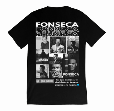 Playera | Negra | FONSECA | Collage BN |
