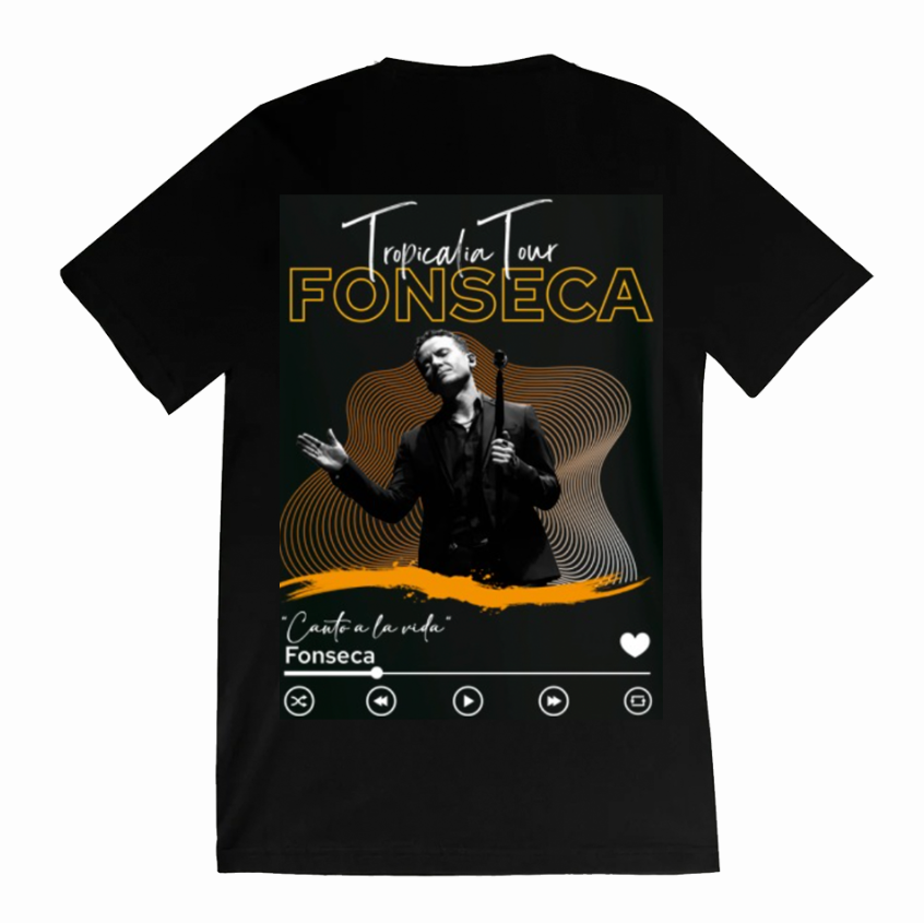 Playera | Negra | FONSECA | Canto a la vida |