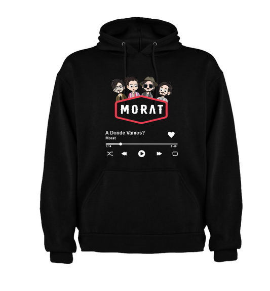 Sudadera Morat | Negro | A donde vamos?| Logo espalda