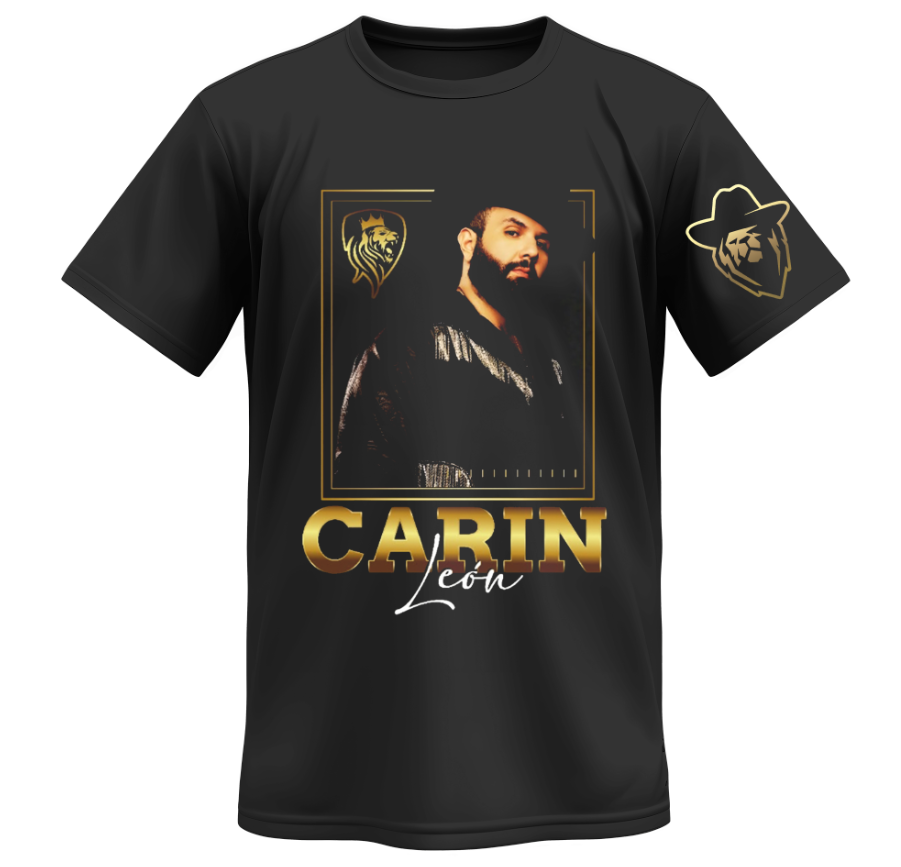 Playera | Negra | Carín León | Dorado |
