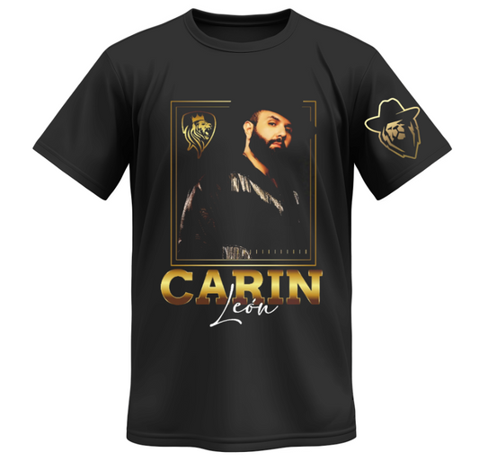 Playera | Negra | Carín León | Dorado |
