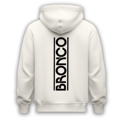 | Sudadera | Blanca | Bronco | Logo negro |