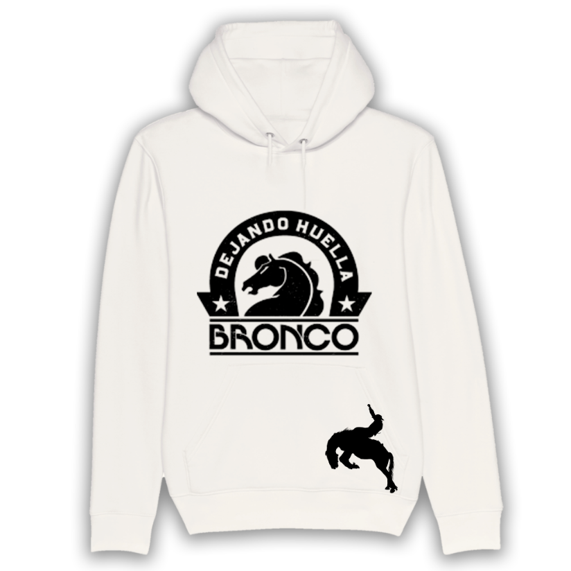 | Sudadera | Blanca | Bronco | Logo negro |