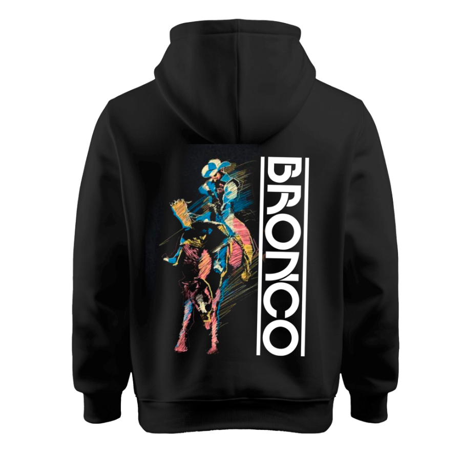 | Sudadera | Negro | Bronco | Ilustración |