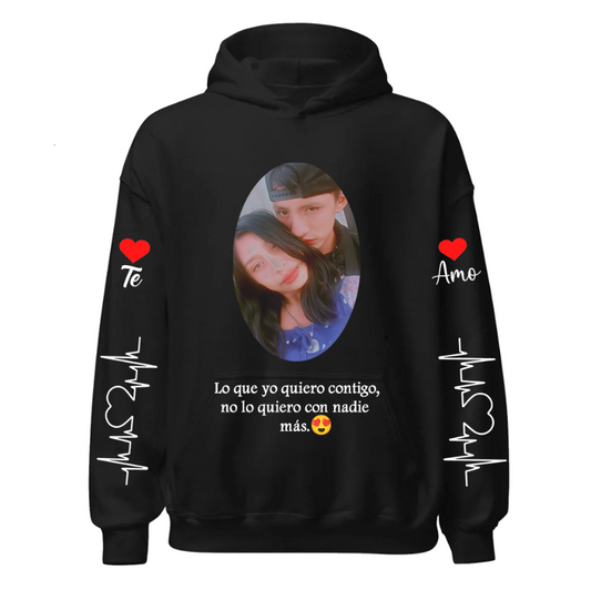 Sudadera | Negro | Pareja | Te amo