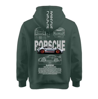 Sudadera Personalizada | Verde Botella | Porsche | 911 GT3 RS |