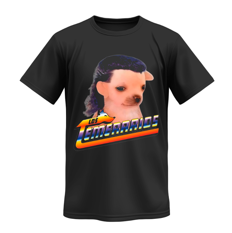Playera | Negra | Los Temerarios | Mullet |