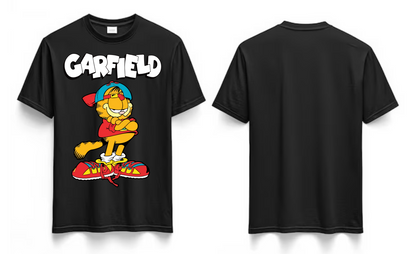 Playera | Negra | Garfield| Raper