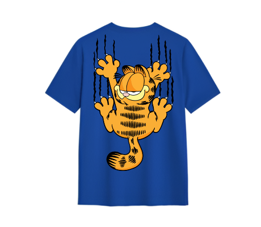Playera | Azul nacional | Garfield| Rasgado