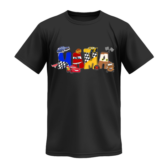 Playera | Negra | Cars | Mamá |
