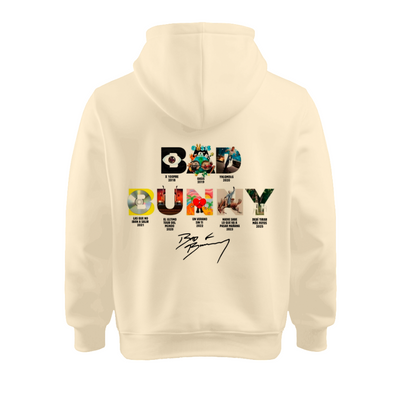 Sudadera Beige| Bad Bunny | Album letras | Espalda