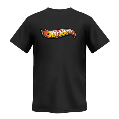 Playera | Negra | Hot Wheels | Llanta