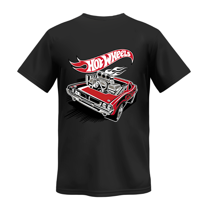 Playera | Negra | Hot Wheels | Car