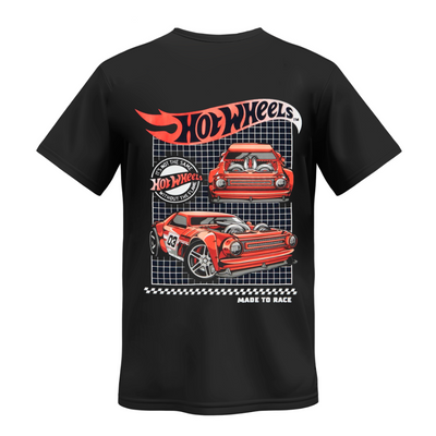 Playera | Negra | Hot Wheels | Flame