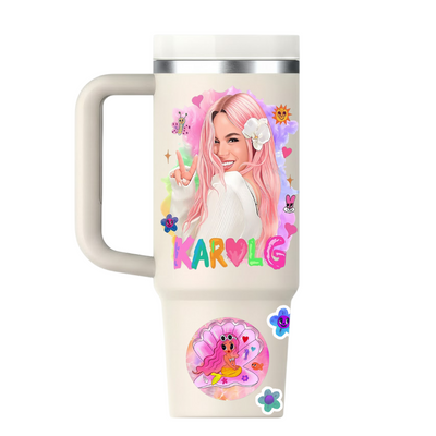 Vasos Térmico 1300ml | crema | Karol G | Mañana Será Bonito