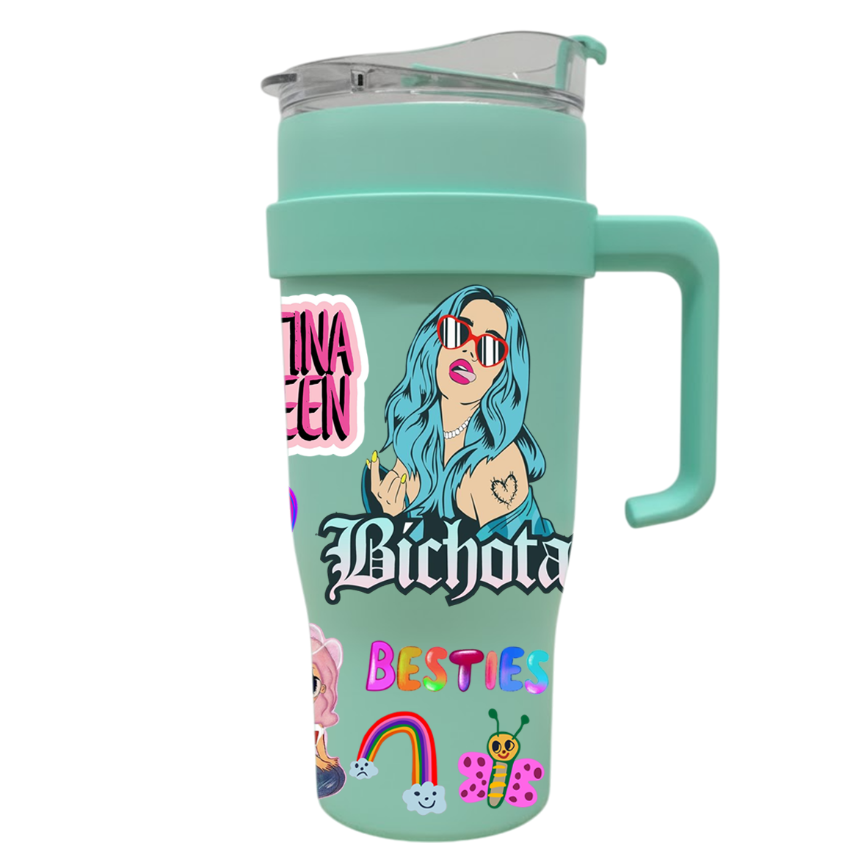 Vasos Térmico 1300ml | Turqueza | Karol G | Latina Queen