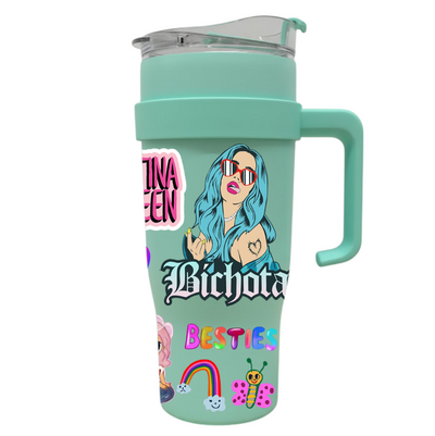 Vasos Térmico 1300ml | Turqueza | Karol G | Latina Queen