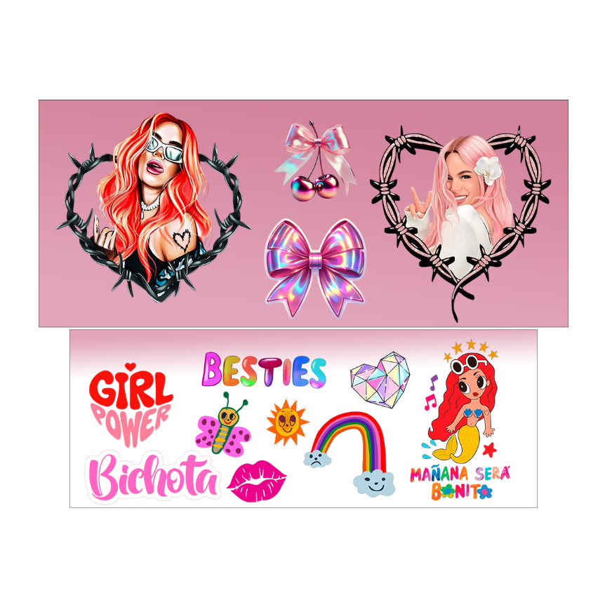 Vasos Térmico 1300ml | Rosado Degradado | Karol G | Puas