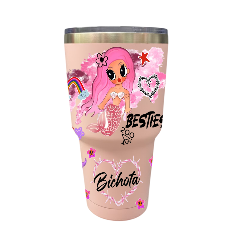 Vasos Térmico 900ml | Rosado | Karol G | Besties