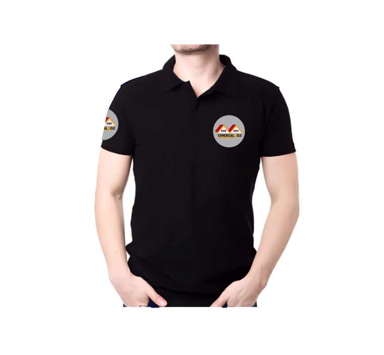 Polo Personalizadas | Negra| Comercial Mele