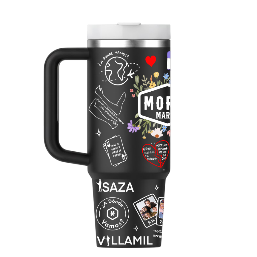 Vasos Térmico 1300ml | Negro | Morat | hechos de recuerdos