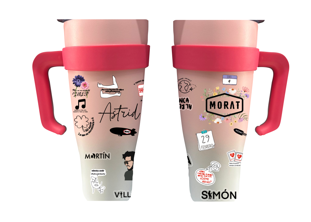 Vasos Térmico 1300ml | Rosa degradado| Morat Astrid