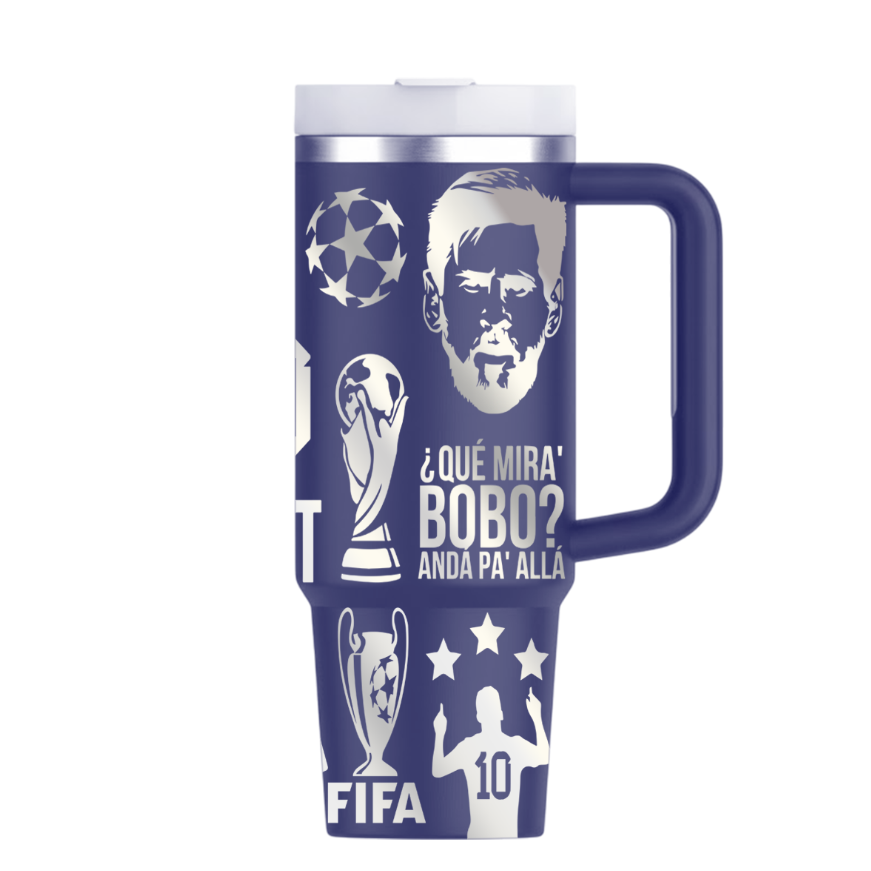 Vasos Térmico 1300ml | Azul Marino | Lionel Messi | figuritas 2