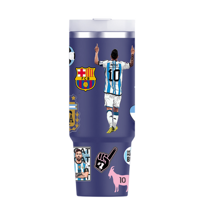 Vasos Térmico 1300ml | Azul Marino | Lionel Messi | figuritas con color