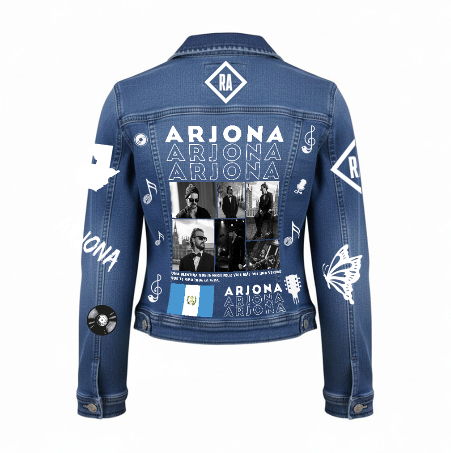 Chaqueta de lona | Azul | Ricardo Arjona | collage