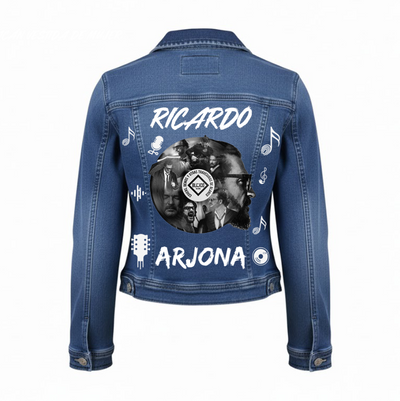 Chaqueta de lona | Azul | Ricardo Arjona | collage blanco