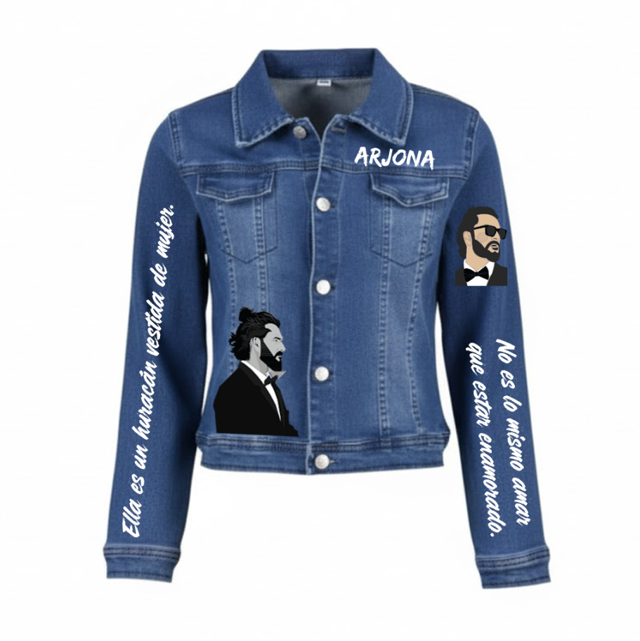 Chaqueta de lona | Azul | Ricardo Arjona | collage blanco