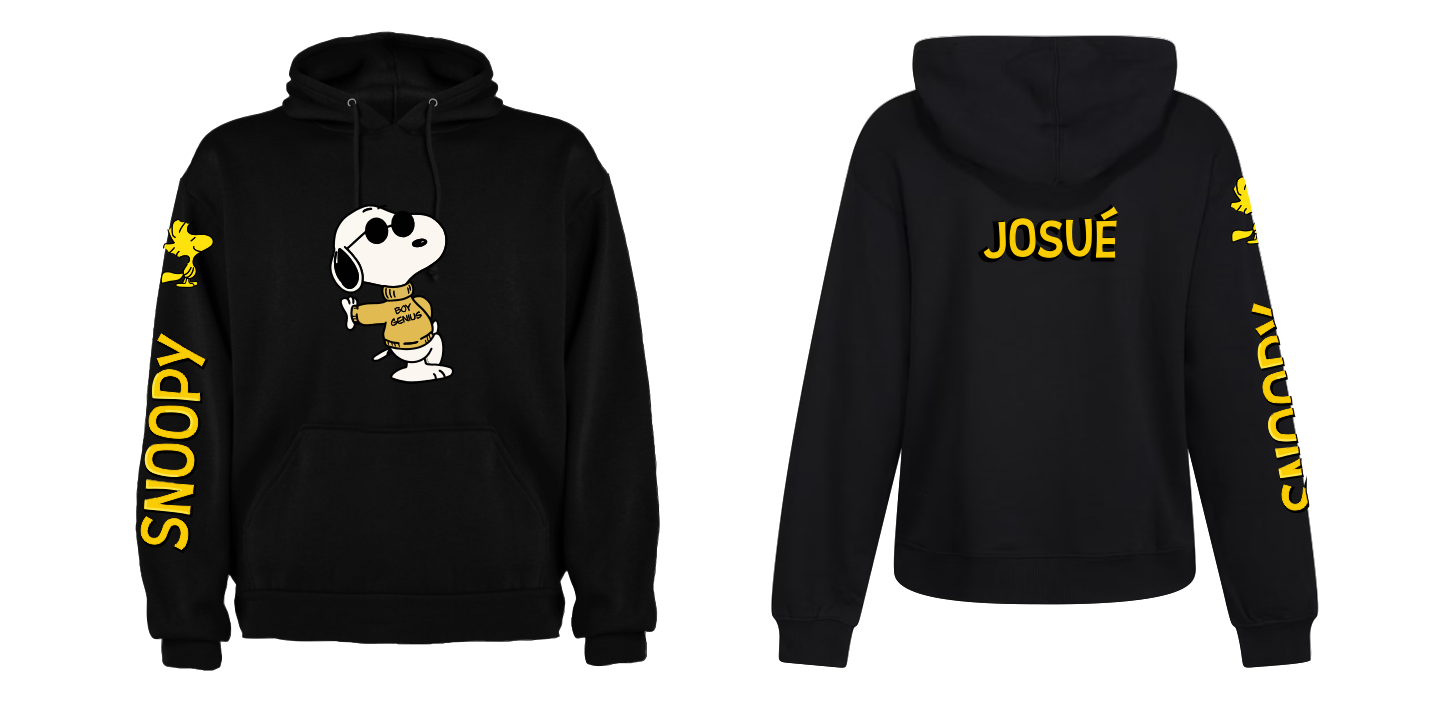 Sudadera| Negra | Snoopy| Diseño 2