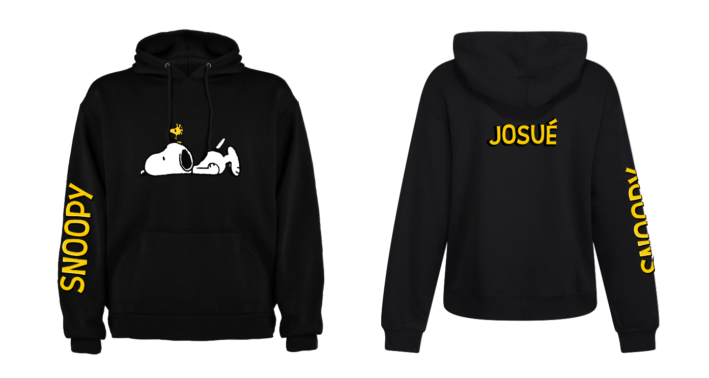 Sudadera| Negra | Snoopy| Diseño 3