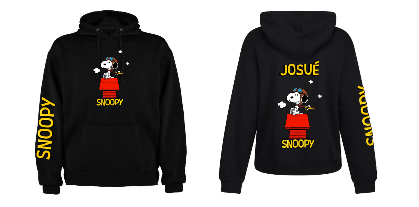 Sudadera| Negra | Snoopy| Diseño 5