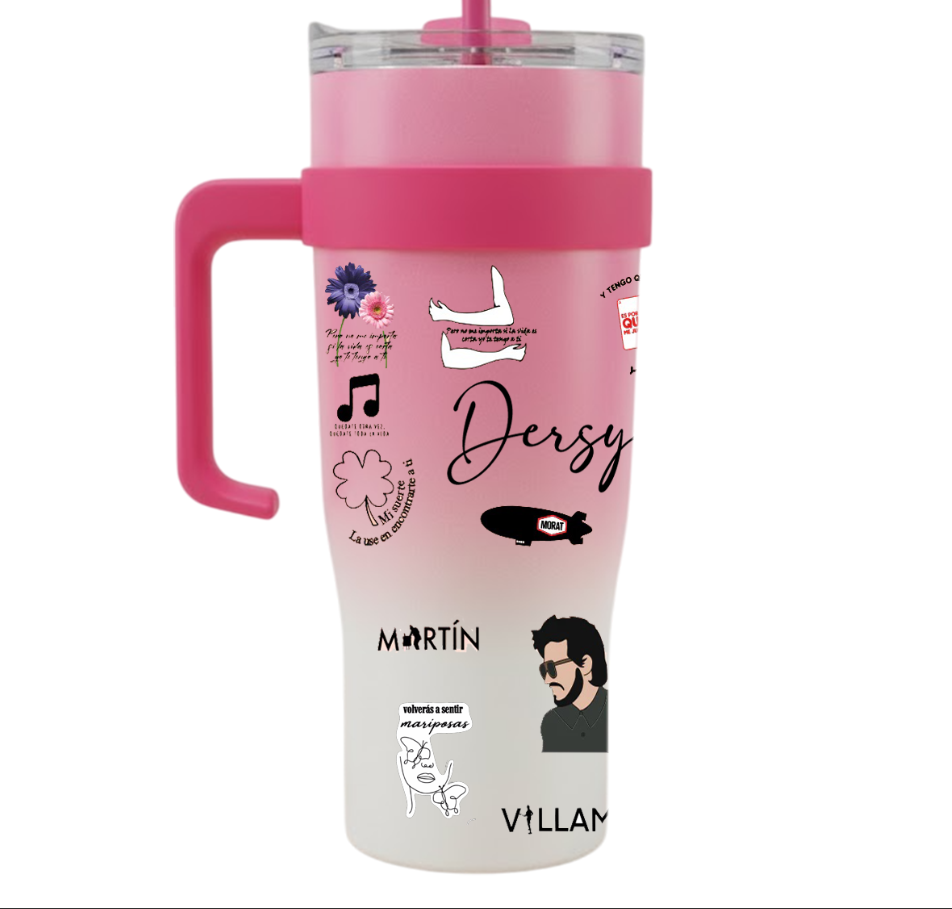 Vasos Térmico 1300ml | Rosa degradado| Morat | Dersy