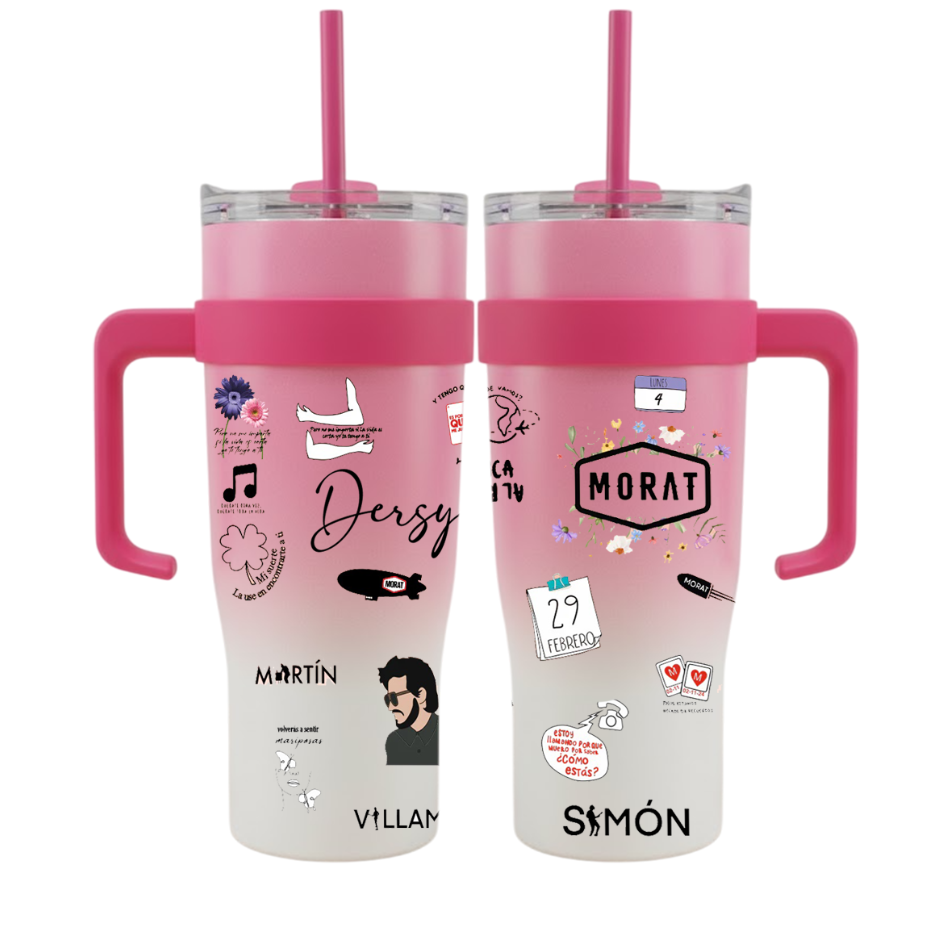 Vasos Térmico 1300ml | Rosa degradado| Morat | Dersy